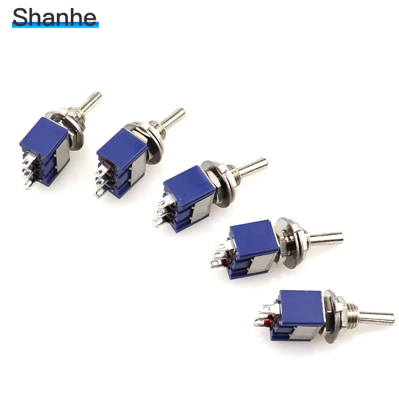 5 шт. мини MTS-102 3-контактный SPDT ON-ON 6A 125VAC миниатюрные тумблеры