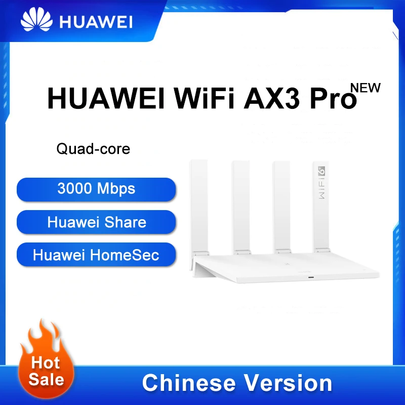 Huawei-enrutador WiFi AX3 Pro 6 +, amplificador de Frecuencia dual de 2,4 Mbps, 5,0G, 3000 GHz, versión china Original