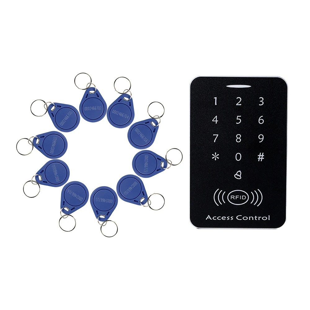 

Best Selling 125KHz RFID Access Control System Security ID Card Password Door Lock 10 Keyfobs