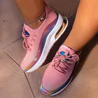 Женские кроссовки Puimentiua на шнуровке, сетчатые разноцветные кроссовки с воздушной подушкой, повседневная Вулканизированная обувь, удобная прогулочная обувь