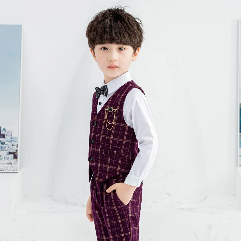 Сетчатая лошадь 3 (жилет + брюки одежда) для фортепианного представления свадьбы