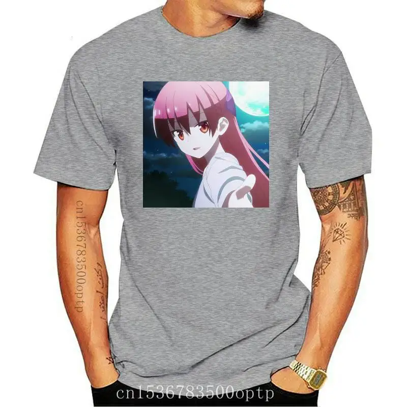 

Новинка, Мужская одежда, футболка TONIKAWA с надписью Fly Me to the Moon Yuzaki Tsukasa, модная мужская футболка красного цвета с коротким рукавом