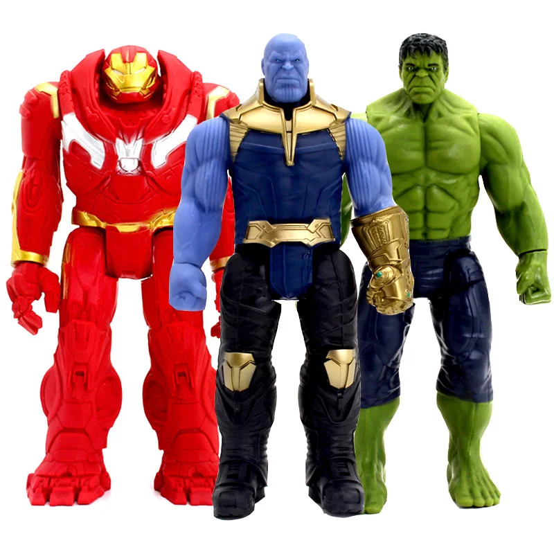 Игрушки Marvel Мстители 30 см танос халкбастер Человек паук Железный человек Капитан