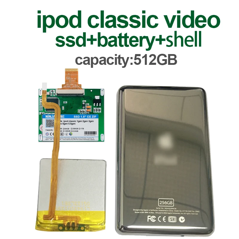 Жесткий диск 512 ГБ SSD для Ipod classic 7Gen video 5 го поколения замена MK3008GAH MK6008GAH MK801GAH MK1634GAL