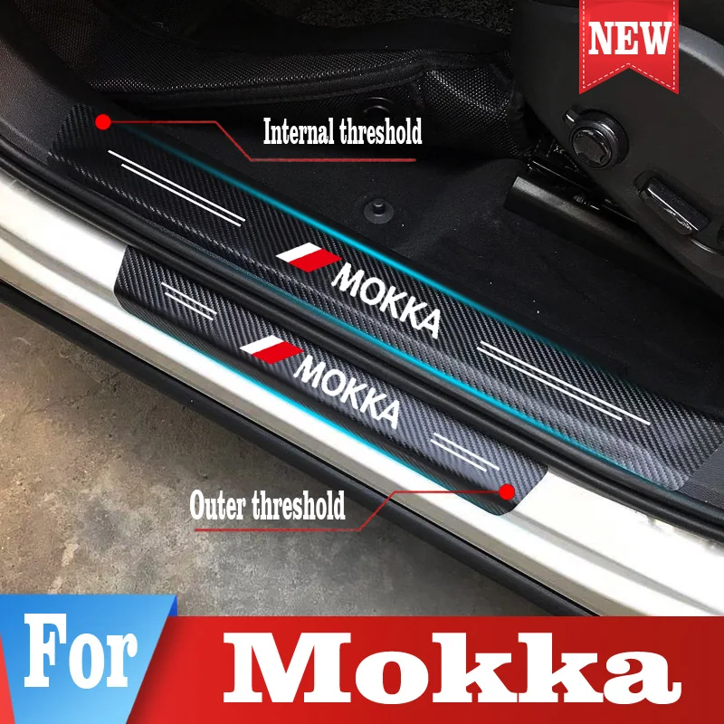 

For Opel Mokka Car Door Sill Pedal Board Pedal Cover Trim Rear Bumper Threshold Board Sticker Auto Parts Auto Styling Accessorie