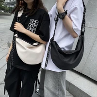 new student large capacity simple casual shoulder bag couple fashion messenger bag japanese dumpling bag cool girl messenger bag