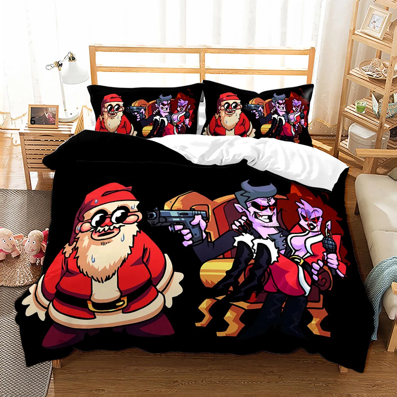 

Friday Night Funkin Bedding Set Single Twin Full Queen King Size Friday Night Funkin Bed Set Kid Kid Bedroom Duvetcover 005