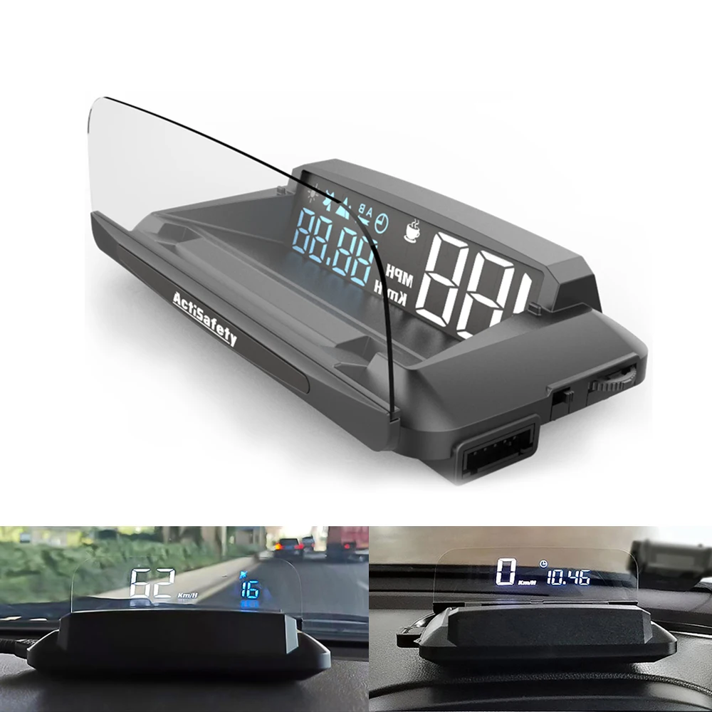 

Car Head-up Display Oil Water Temperature Alarm Speedometer KPH/KPM Projector GPS HUD Digital Gauge Car Intelligent System