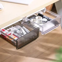 simplicity table external drawer storage box under desktop transparent hidden locker desk organizer home office storage shelf