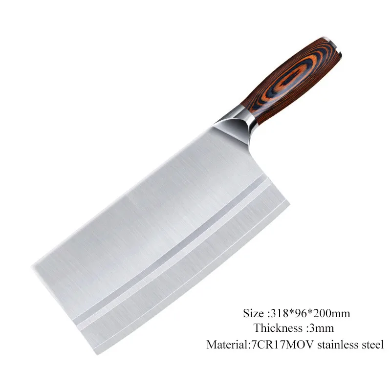 Type7 Timhome разделочный нож из нержавеющей стали, кухонный нож, мясник, мясник, кухонные инструменты, китайский нож - Цвет: Type7