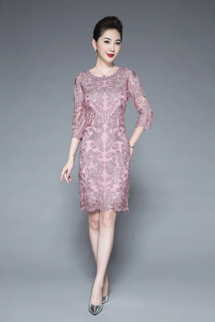 

2021 spring new women's dress high end temperament dignified elegant wedding mother dress