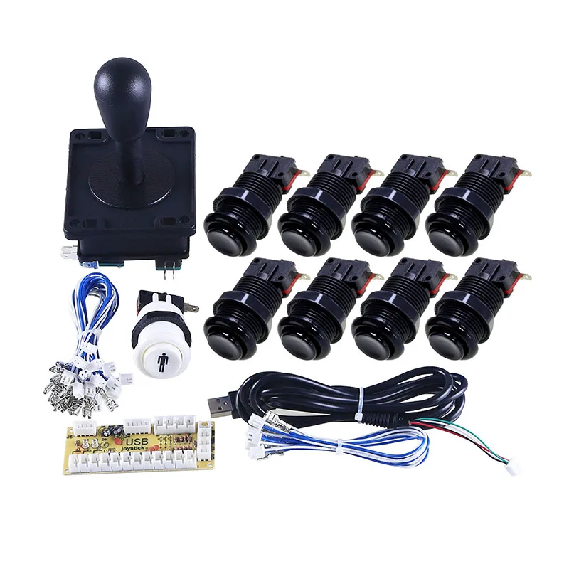 American Style Joystick Arcade Game DIY Parts for Raspberry pi Mame Zero Delay USB Encoder 8 Way 28mm Push Button | Спорт и