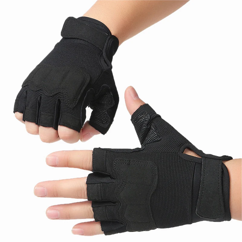 Охотничьи Тактические перчатки военные камуфляжные с полупальцами для