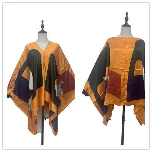 

2021Abaya Muslim Silk Batwing Sleeve Printed Blouse For Women Thailand New Fashion Summer Kaftan Clothes For Lady