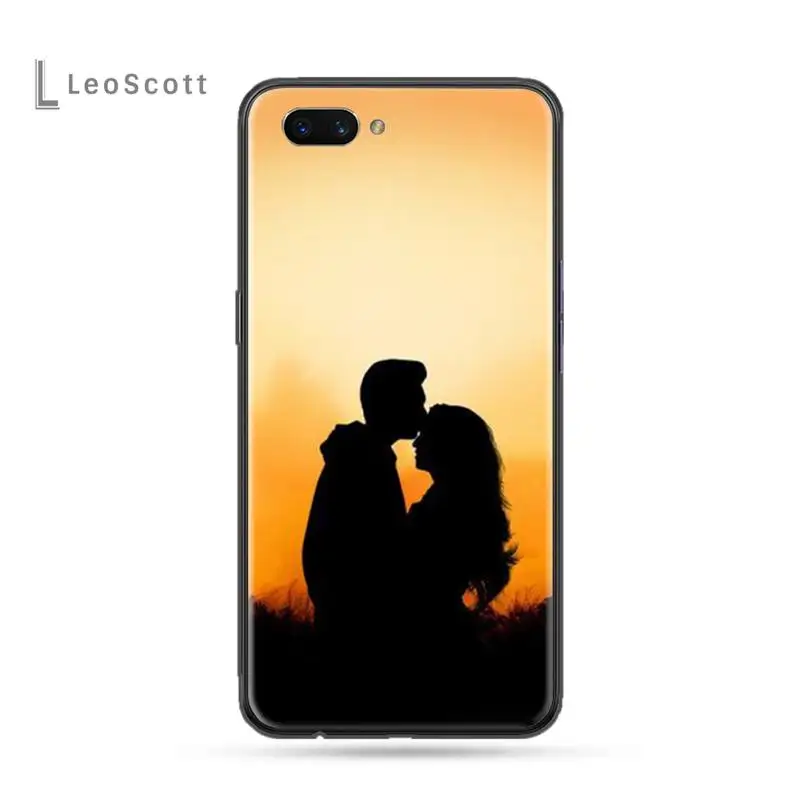

Couple sweet Back view sunset Phone Case For OPPO F 1S 7 9 K1 A77 F3 RENO F11 A5 A9 2020 A73S R15 REALME PRO