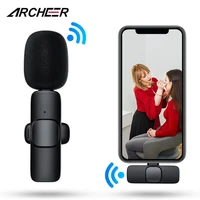 archeer c2 wireless microphone lavalier mic 2 4g professional recording live streaming webcast game for smart phone computer