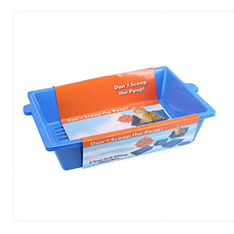 Большой поднос для кошачьего туалета тренировочный пластиковый песочница легко