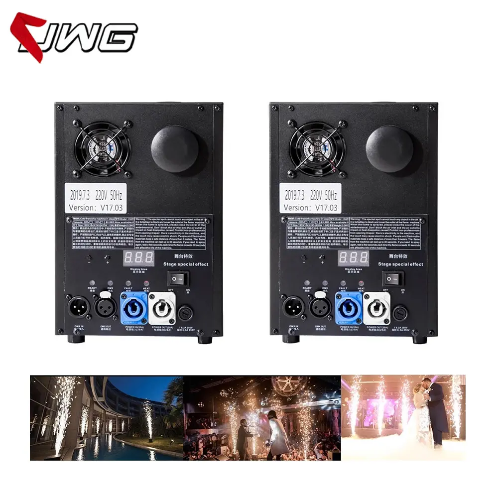 

Free Shipping 2pcs/Lot 400w Cold Spark Firework Machine Dmx Remote Control Sparkler Machine Fountain For Wedding Celebration