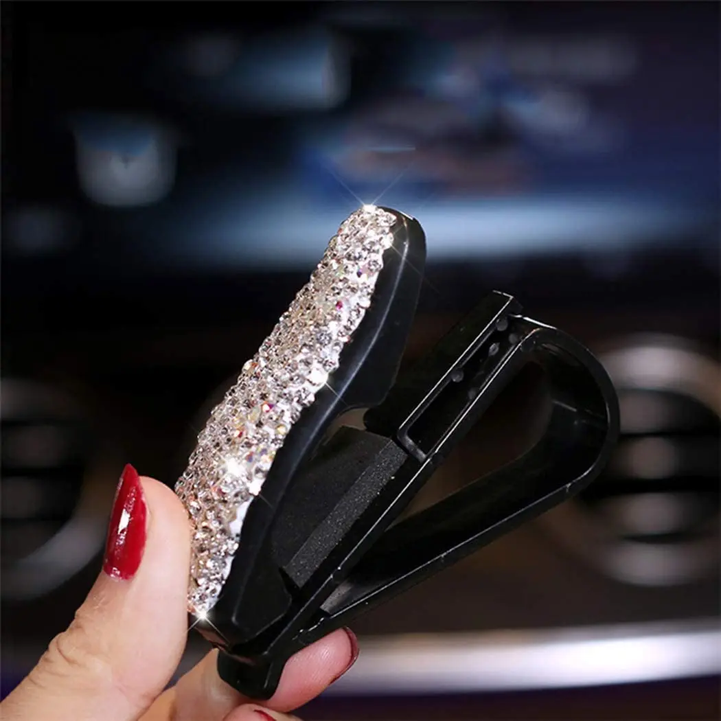 Fastener Clip Diamond Car Sun Visor Glasses For volvo XC60 S60 XC90 V70 Opel Astra H G J Insignia Mokka Toyota Avensis Rav4 Ford |