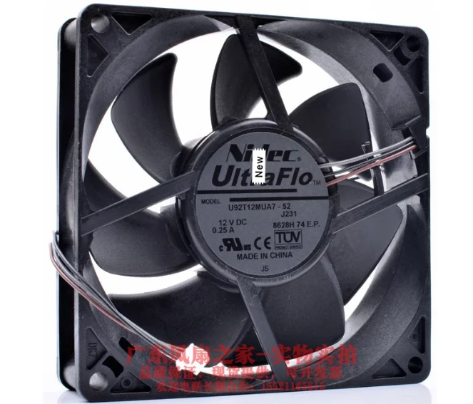 

for Nidec U92T12MUA7-52 J23 DC 12V 0.25A 90x90x25mm Server Cooling Fan