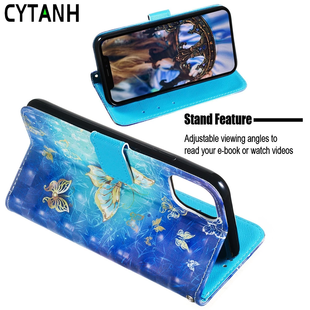 Flip Case For iphone 11 2019 Cover 3D Butterfly Luxury PU Leather Phone Capa 6.1 Coque | Мобильные телефоны и аксессуары