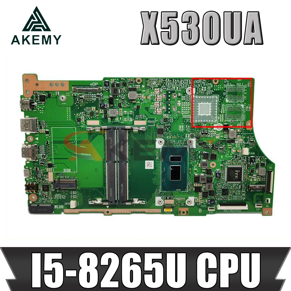 

For ASUS VivoBook S15 S530U S530UA X530U X530UA X530UN laptop motherboard mainboard W/ I5-8265U CPU GM X530UA original mainboard