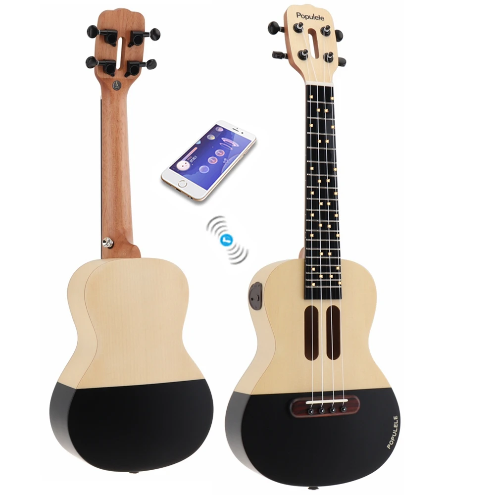 Популярная U1 23 дюймов Смарт концертная Гавайская ель из дерева Акустическая 4