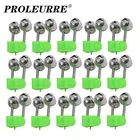 Сигнализатор укуса, 5 шт.лот, колокольчики для удочки, аксессуары для снастей, зажим для удочки, металлический колокольчик, кольцо, Зеленый АБС-пластик, инструменты для улицы