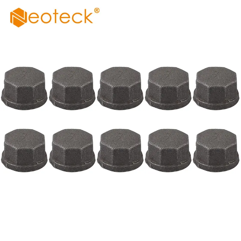 

Neoteck 10 Pcs threaded iron pipe fittings 3/4" 1/2" malleable cast iron