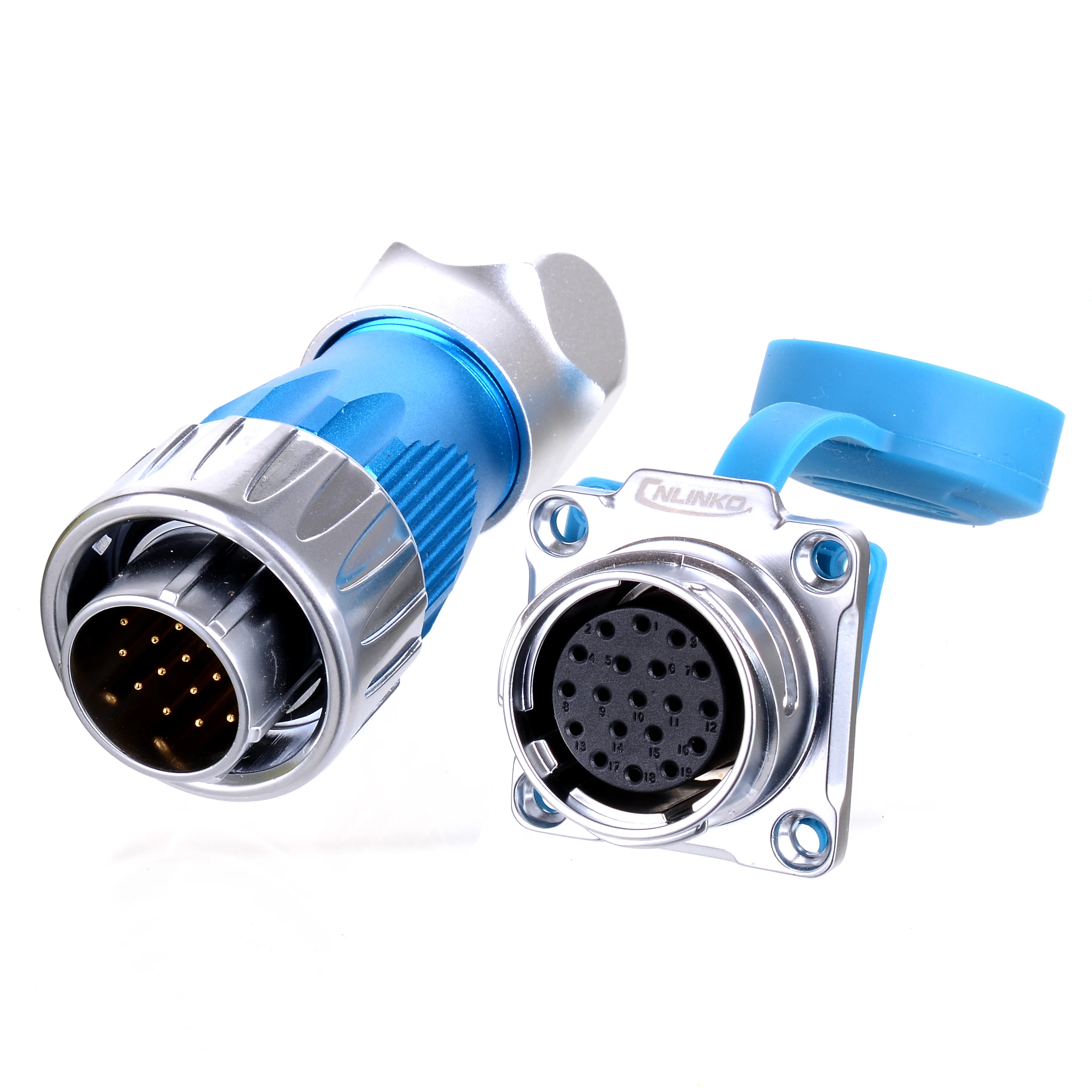 M24 открытый многоядерный AC DC водонепроницаемый разъем 3Pin 4pin 10pin 12pin 19pin 24pin