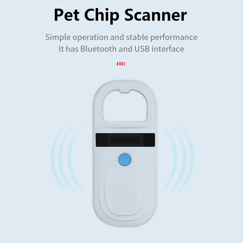 

Portable Electronic Pet ID Microchip Scanner Built-in Buzzer 125kHz 134kHz ISO 11784 11785 FDX-B ID64 RFID ID Reader