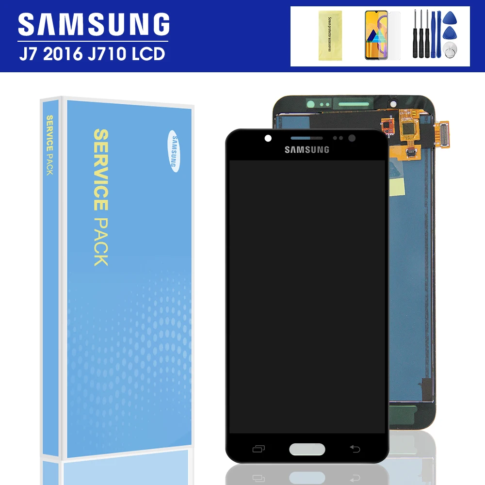 Для Samsung Galaxy J7 2016 LCD J710 SM J710F J710FN J710M J710H J710A DS ЖК дисплей сенсорный экран дигитайзер