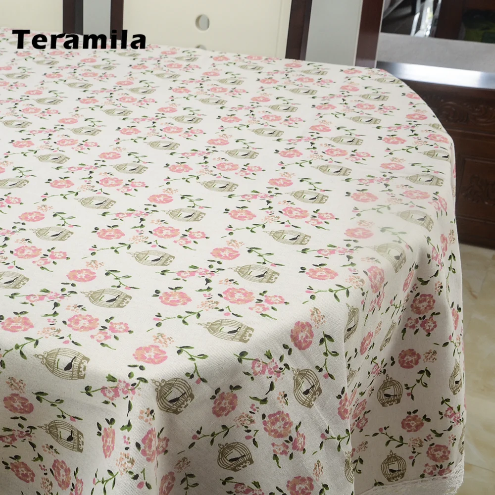 Элегантная прямоугольная обеденная скатерть Teramila с цветочным рисунком