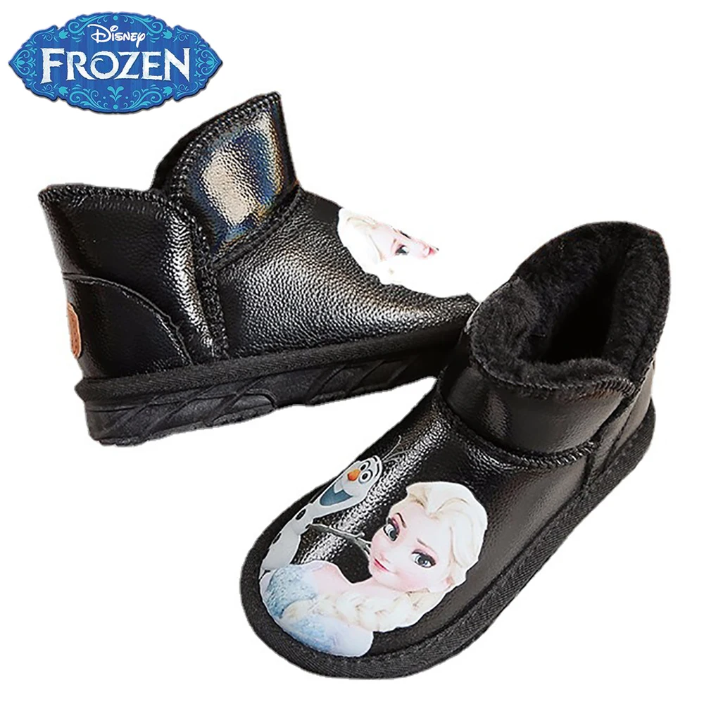 

Детские зимние ботинки Disney для детей повседневная обувь из хлопка с принтом «Холодное сердце» и Эльза теплые мягкие дышащие ботильоны для д...