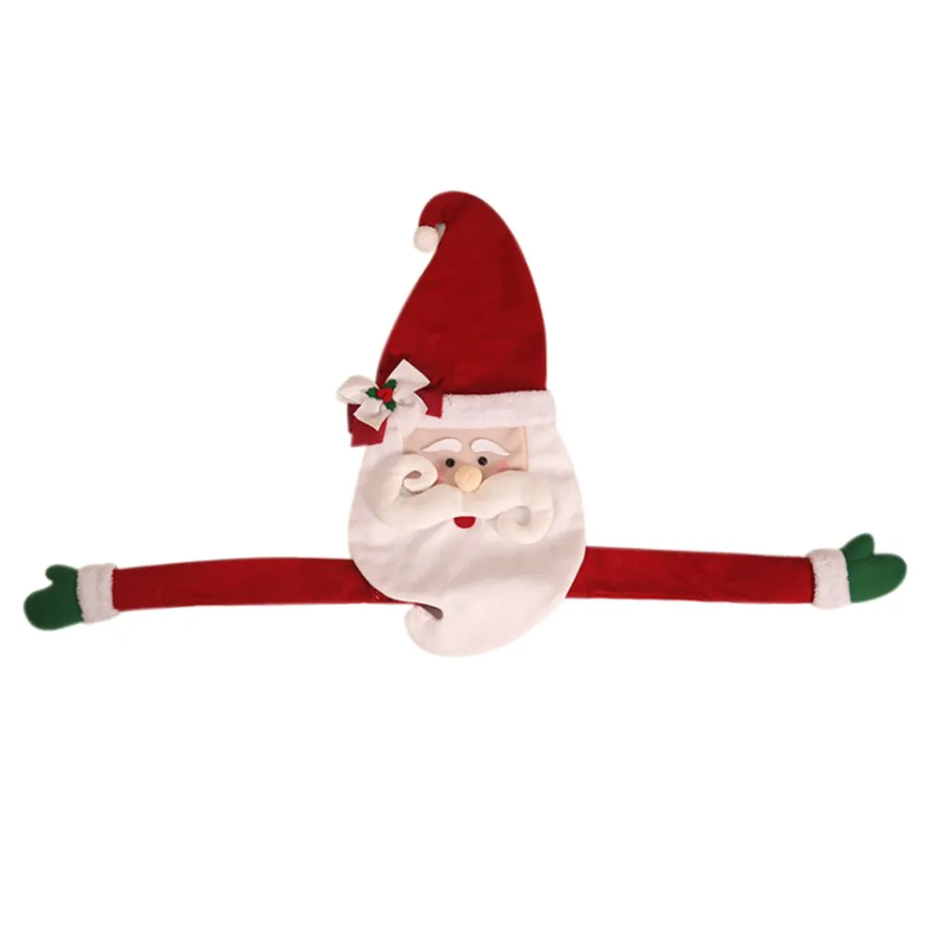 40# Christmas Decorations Hat Cap Tree Top Santa Snowman Decoration |