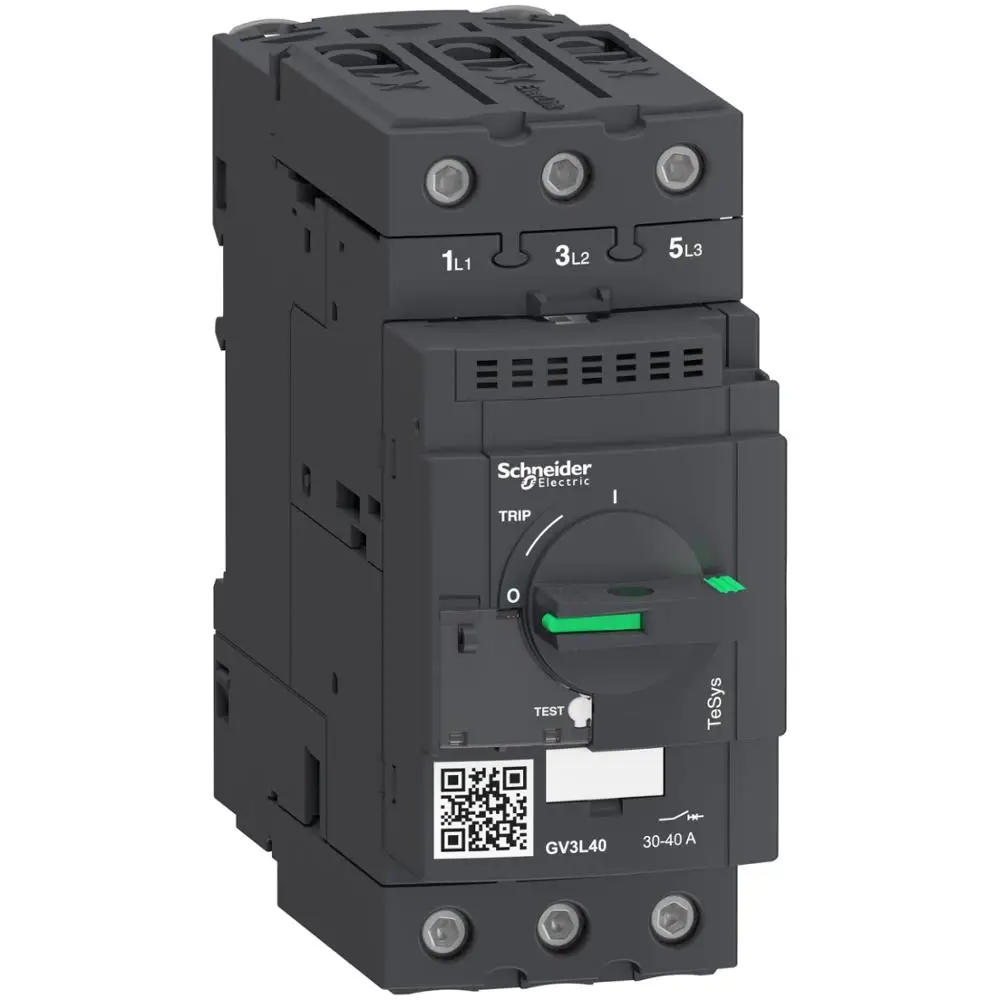 

Electromagnetic Motor Protector AC 3P 40A 50/60hz GV3L40 Knob Type Operation Electromagnetic Tripping Current 560A