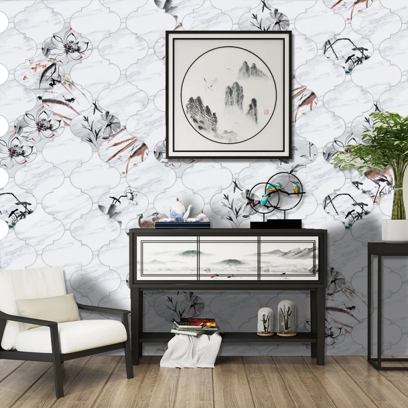 10 шт. современный стиль фонарик с узором в виде плитки водостойкие наклейки для