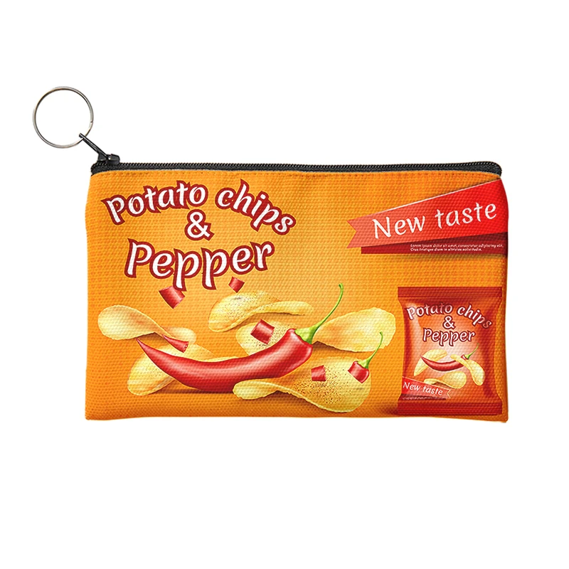Кошелек для картофельных чипсов женщин и мужчин короткий бумажник кредитница