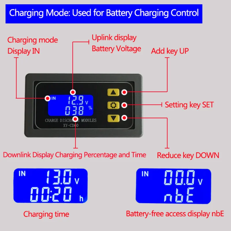 

Battery charging control module Fully powered off DC voltage protection Undervoltage and depletion protector CD60
