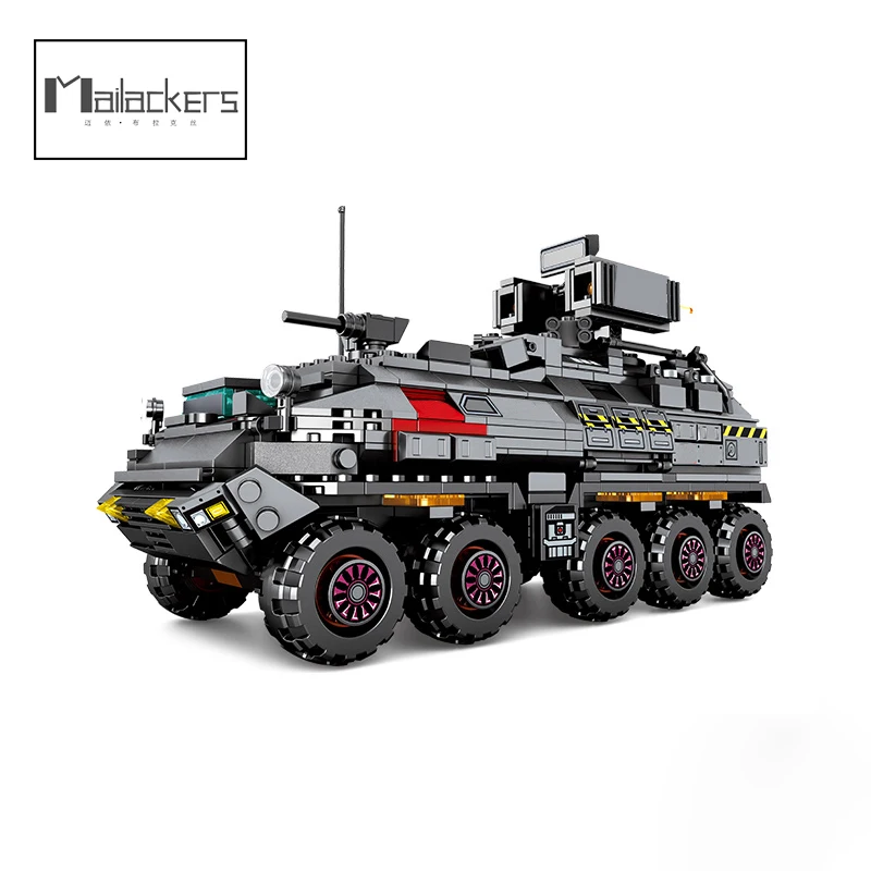 

Mailackers Creative Movie Series CN171 Personnel Carrier Building Blocks Military Bricks Toys For Kids Educational Holiday Gift