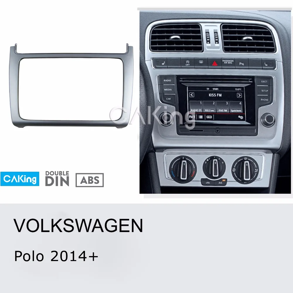 Автомобильный радиоприемник Facia для VOLKSWAGEN Polo 2014 + (серебристый) DVD Fascia стерео CD