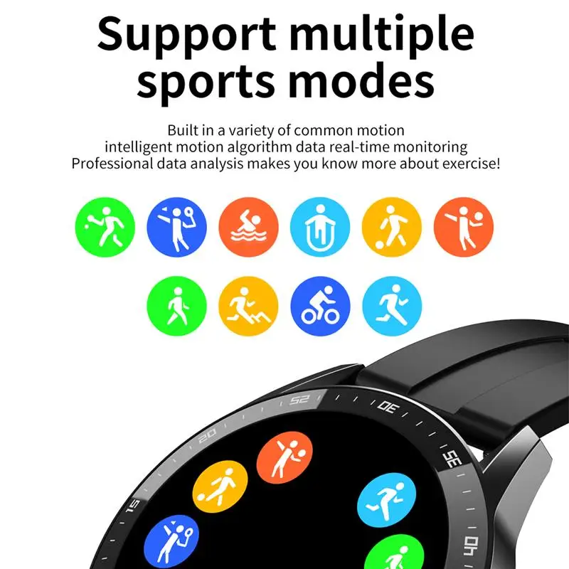 

S200 Smart Watch Thermometer Test Heart Rate Blood Pressure Monitor Weather Display Waterproof Smartwatch Men Women Clock