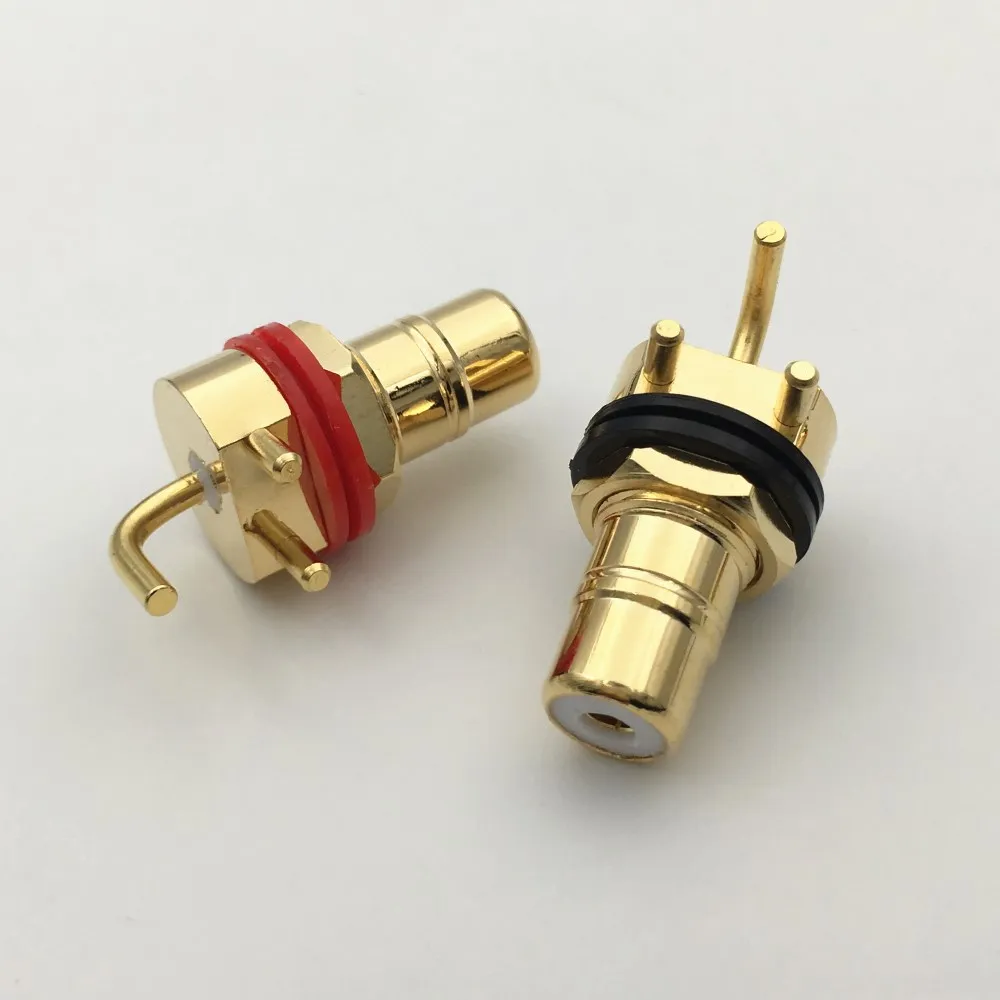 2 шт. высококачественный медный RCA гнездовой разъем терминал аудио 3Pin печатная