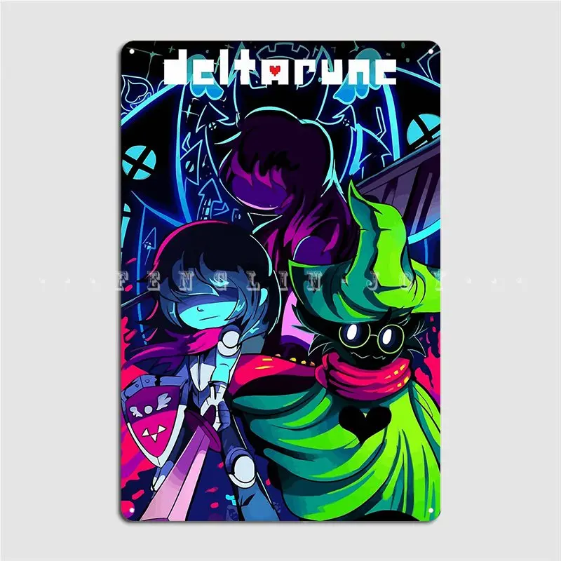 

Deltarune друзья металлический знак клуб бар роспись кино гостиная дизайн оловянный знак плакат