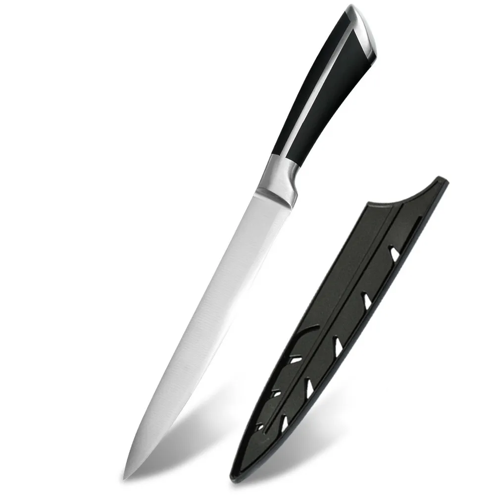 8 inch Slicing Knife ZEMEN нож для нарезки нож шеф-повара кухонный нож инструмент лезвие из нержавеющей стали кулинарные инструменты сашими филе слайсер кухонный Gyuto - Цвет: 8 inch Slicing Knife