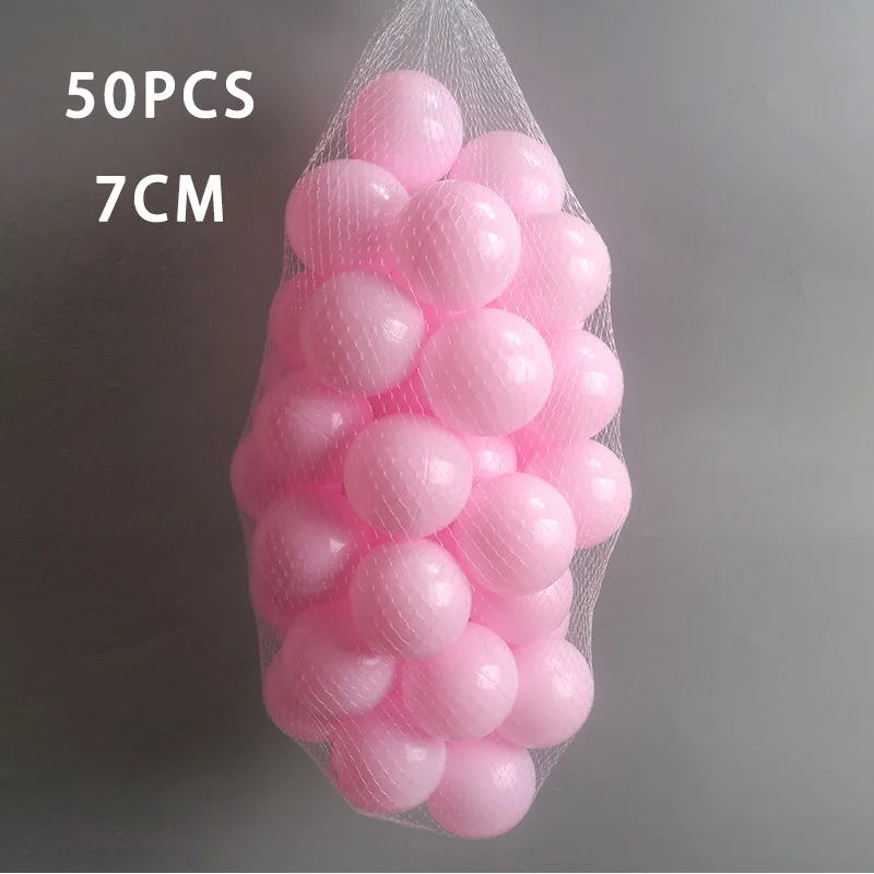 WJ3709MKLF 7 см/50 шт экологически чистые красочные Мячи Мягкие пластиковые океанские шарики прозрачные воды океанские волнистые шарики игрушки для детей Малыш Ребенок - Цвет: WJ3709MKLF