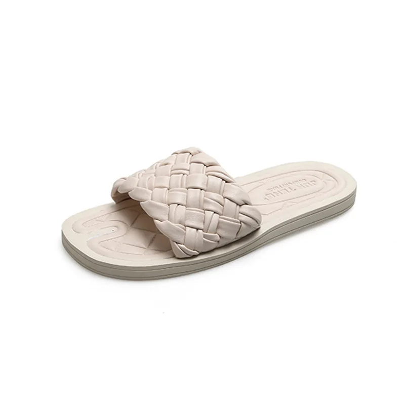 

Weaving Slippers for Women To Wear The New Summer 2021 Fashion Versatile Beach Shoes Women Sandals Sandals