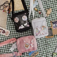 japanese student girls mini itabag transparent pvc crossbody shoulder bag anime cosplay lolita ita bag with clear window handbag