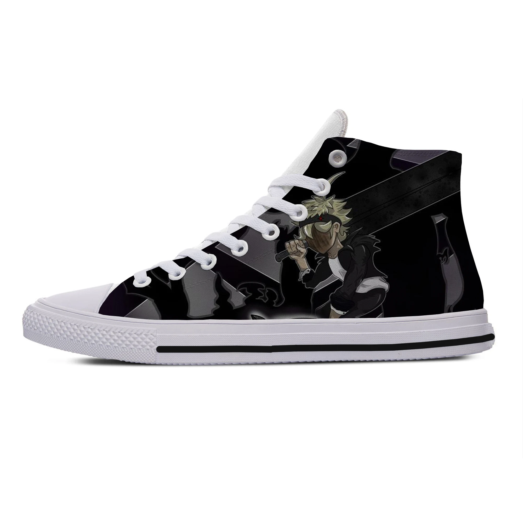 

Hot Latest Harajuku Style Shoes Men/women Anime Black Clover 3D Printed Sports Shoes Lightweight-Breathable Canvas Leisure Shoes