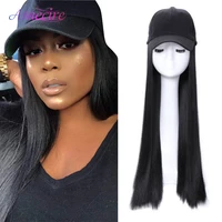 synthetic long straight wig baseball cap with hair extensions long straight wigs for women daily party use hat wig